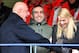 Adriano Galliani shares a moment with his son and Barbara Berlusconi.