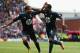 Aaron Lennon and Danny Rose celebrate the goal that would give Spurs a third win from their last four games.