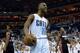 CHARLOTTE, NC - APRIL 26: Kemba Walker #15 of the Charlotte Bobcats reacts after scoring against the Miami Heat in Game Three of the Eastern Conference Quarterfinals during the 2014 NBA Playoffs at Time Warner Cable Arena on April 26, 2014 in Charlotte,