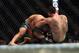 Apr 26, 2014; Baltimore, MD, USA; Max Holloway (black shorts) fights against Andre Fili (green shorts) during UFC 172 at Baltimore Arena. Mandatory Credit: Tommy Gilligan-USA TODAY Sports