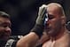Apr 26, 2014; Baltimore, MD, USA; Medical staff attend to a cut above the eye of Glover Teixeira during the UFC light heavy weight championship fight against Jon Jones at Baltimore Arena. Jones retained the light heavy height championship by defeating