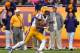 TAMPA, FL - JANUARY 1: Wide receiver O'Dell Beckham Jr. #3 of the LSU Tigers runs a kickoff against the Iowa Hawkeyes January 1, 2014 in the Outback Bowl at Raymond James Stadium in Tampa, Florida. LSU won 21-14. (Photo by Al Messerschmidt/Getty Imag