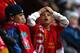 LIVERPOOL, ENGLAND - APRIL 27: Ayoung Liverpool fan reacts during the Barclays Premier League match between Liverpool and Chelsea at Anfield on April 27, 2014 in Liverpool, England. (Photo by Clive Brunskill/Getty Images)