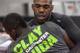 ALBUQUERQUE, NM - APRIL 2: UFC lightweight champion Jon 'Bones' Jones joins in for a warm up during an open training session for fans and media at the Jackson's Mixed Martial Arts and Fitness on April 2, 2014 in Albuquerque, New Mexico. (Photo by Aaron Sw