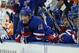 NEW YORK, NY - APRIL 27: Brad Richards #19 of the New York Rangers watches the play in the closing minutes of the game against the Philadelphia Flyers in Game Five of the First Round of the 2014 NHL Stanley Cup Playoffs at Madison Square Garden on April 2