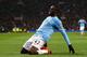 MANCHESTER, ENGLAND - MARCH 25: Yaya Toure of Manchester City celebrates scoring the third goal during the Barclays Premier League match between Manchester United and Manchester City at Old Trafford on March 25, 2014 in Manchester, England. (Photo by Al