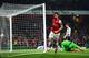 LONDON, ENGLAND - APRIL 28: Olivier Giroud of Arsenal celebrates as he scores their third goal during the Barclays Premier League match between Arsenal and Newcastle United at Emirates Stadium on April 28, 2014 in London, England. (Photo by Jamie McDona