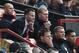 MANCHESTER, ENGLAND - APRIL 26: Ryan Giggs of Manchester United looks on from the dug out during the Barclays Premier League match between Manchester United and Norwich City at Old Trafford on April 26, 2014 in Manchester, England. (Photo by Laurence Gr