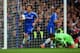 LONDON, ENGLAND - APRIL 05: Frank Lampard of Chelsea celebrates scoring their second goal from the rebound of his penalty during the Barclays Premier League match between Chelsea and Stoke City at Stamford Bridge on April 5, 2014 in London, England. (Ph