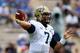 DURHAM, NC - SEPTEMBER 21: Tom Savage #7 of the Pittsburgh Panthers during their game at Wallace Wade Stadium on September 21, 2013 in Durham, North Carolina. (Photo by Streeter Lecka/Getty Images)