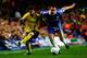 LONDON, ENGLAND - MAY 06: John Terry of Chelsea battles for the ball with Lionel Messi of Barcelona during the UEFA Champions League Semi Final Second Leg match between Chelsea and Barcelona at Stamford Bridge on May 6, 2009 in London, England. (Photo