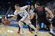 LOS ANGELES, CA - JANUARY 23: Zach LaVine #14 of the UCLA Bruins dribbles past Robbie Lemons #10 of the Stanford Cardinal during a 91-74 UCLA win at Pauley Pavilion on January 23, 2014 in Los Angeles, California. (Photo by Harry How/Getty Images)