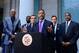 NBPA search committee chairman Kevin Johnson speaks at a press conference today. He is joined by the mayors of L.A. and Sacramento and current and former NBA players.