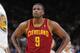 OAKLAND, CA - MARCH 14: Luol Deng #9 of the Cleveland Cavaliers in a game against the Golden State Warriors on March 14, 2014 at Oracle Arena in Oakland, California. NOTE TO USER: User expressly acknowledges and agrees that, by downloading and or using th