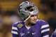 TEMPE, AZ - DECEMBER 28: Quarterback Jake Waters #15 of the Kansas State Wildcats warms up before the Buffalo Wild Wings Bowl against the Michigan Wolverines at Sun Devil Stadium on December 28, 2013 in Tempe, Arizona. (Photo by Christian Petersen/Getty