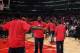 CHICAGO, IL - APRIL 29: Nene #42 of the Washington Wizards is introduced prior to the start of Game 5 of the Eastern Conference Quarterfinals against the Chicago Bulls on April 29, 2014 at the United Center in Chicago, Illinois. NOTE TO USER: User express