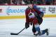 DENVER, CO - APRIL 26: Nathan MacKinnon #29 of the Colorado Avalanche warms up prior to the game as he went on to score the game winning goal against the Minnesota Wild Game Five of the First Round of the 2014 NHL Stanley Cup Playoffs at Pepsi Center on