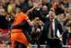 AMSTERDAM, NETHERLANDS - OCTOBER 11: Robin van Persie of Holland celebrates with Patrick Kluivert and manager Luis van Gaal after scoring their fourth goal during the FIFA 2014 World Cup Qualifing match between Holland and Hungary at Amsterdam Arena on O