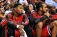 Oct 29, 2013; Miami, FL, USA; Chicago Bulls point guard Derrick Rose (left) sits in the bench next to center Joakim Noah (right) during the second half against the Miami Heat at American Airlines Arena. Miami won 107-95. Mandatory Credit: Steve Mitchell-U