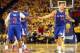 Apr 24, 2014; Oakland, CA, USA; Los Angeles Clippers forward Blake Griffin (32) high fives guard Chris Paul (3) after a play against the Golden State Warriors during the second quarter of game three of the first round of the 2014 NBA Playoffs at Oracle Ar