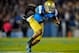 October 12, 2013; Pasadena, CA, USA; UCLA Bruins linebacker Anthony Barr (11) defends against the California Golden Bears during the first half at the Rose Bowl. Mandatory Credit: Gary A. Vasquez-USA TODAY Sports