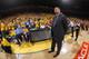 OAKLAND, CA - APRIL 27: Head coach Mark Jackson of the Golden State Warriors watches his team warm up before facing the Los Angeles Clippers in Game Four of the Western Conference Quarterfinals during the 2014 NBA Playoffs at Oracle Arena on April 27, 201