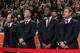 AMSTERDAM, NETHERLANDS - NOVEMBER 19: The Netherlands coach Louis van Gaal and Patrick Kluivert assitant coach prior to the friendly International match between the Netherlands and Colombia at the Amsterdam Arena on November 19, 2013 in Amsterdam, Nethe