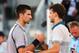 MADRID, SPAIN - MAY 07: Grigor Dimitrov of Bulgaria is congratulated by Novak Djokovic of Serbia after Dimitrov won in three sets during day four of the Mutua Madrid Open tennis tournament at the Caja Magica on May 7, 2013 in Madrid, Spain. (Photo by Ju