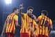 GETAFE, SPAIN - DECEMBER 22: Cesc Fabregas of FC Barcelona celebrates after scoring their 5th goal during the La Liga match between Getafe CF and FC Barcelona at Coliseum Alfonso Perez on December 22, 2013 in Getafe, Spain. (Photo by Denis Doyle/Getty I