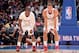 LOS ANGELES, CA - APRIL 15: Chris Paul #3 and Blake Griffin #32 of the Los Angeles Clippers look on against the Denver Nuggets at Staples Center on April 15, 2014 in Los Angeles, California. NOTE TO USER: User expressly acknowledges and agrees that, by do