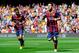 BARCELONA, SPAIN - MAY 03: Lionel Messi of FC Barcelona celebrates after scoring the opening goal during the La Liga match between FC Barcelona and Getafe CF at Nou Camp on May 3, 2014 in Barcelona, Spain. (Photo by David Ramos/Getty Images)