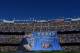 The stadium banner in tribute to former manager Tito Vilanova.