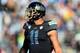 Dec 31, 2013; El Paso, TX, USA; UCLA Bruins linebacker Anthony Barr (11) during the game against the Virginia Tech Hokies in the 2013 Sun Bowl at Sun Bowl Stadium. UCLA defeated Virginia Tech 42-12. Mandatory Credit: Andrew Weber-USA TODAY Sports