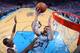 OKLAHOMA CITY, OK - MAY 3: Marc Gasol #33 of the Memphis Grizzlies shoots against the Oklahoma City Thunder in Game Seven of the Western Conference Quarterfinals during the 2014 NBA Playoffs on May 3, 2014 at the Chesapeake Energy Arena in Oklahoma City,