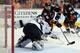 ANAHEIM, CA - MAY 03: Teemu Selanne #8 of the Anaheim Ducks scores a goal on goaltender Jonathan Quick #32 of the Los Angeles Kings in the third period of Game One of the Second Round of the 2014 NHL Stanley Cup Playoffs at Honda Center on May 3, 2014 in