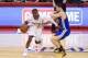 May 3, 2014; Los Angeles, CA, USA; Los Angeles Clippers guard Chris Paul (3) moves the ball defended by Golden State Warriors guard Klay Thompson (11) during the fourth quarter in game seven of the first round of the 2014 NBA Playoffs at Staples Center. T