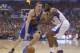 May 3, 2014; Los Angeles, CA, USA; Golden State Warriors forward David Lee (10) is defended by Los Angeles Clippers center DeAndre Jordan (6) in game seven of the first round of the 2014 NBA Playoffs at Staples Center. Mandatory Credit: Kirby Lee-USA TODA