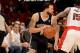 TORONTO, ON - MAY 4: Deron Williams #8 of the Brooklyn Nets drives against the Toronto Raptors in Game Seven of the Eastern Conference Quarterfinals during the NBA Playoffs at the Air Canada Centre on May 4, 2014 in Toronto, Ontario, Canada. NOTE TO USER:
