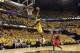 Stephenson dunks for two of his 19 points.