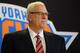 NEW YORK, NY - MARCH 18: Phil Jackson looks on during his introductory press conference as President of the New York Knicks at Madison Square Garden on March 18, 2014 in New York City. (Photo by Maddie Meyer/Getty Images)