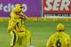 JOHANNESBURG, SOUTH AFRICA - OCTOBER 20: Suresh Raina of CSK celebrates the catch to dismiss Sachin Tendulkar of Mumbai for 2 runs during the Karbonn Smart CLT20 match between Chennai Super Kings and Mumbai Indians at Bidvest Wanderers Stadium on October