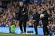 LIVERPOOL, ENGLAND - APRIL 20: Manchester United manager David Moyes shows his frustrations during the Barclays Premier League match between Everton and Manchester United at Goodison Park on April 20, 2014 in Liverpool, England. (Photo by Clive Brunskil