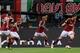 Nigel De Jong celebrates his goal against Inter