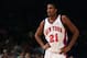 NEW YORK - NOVEMBER 26: Trevor Ariza #21 of the New York Knicks looks on during a game against the Philadelphia 76ers at Madison Square Garden on November 26, 2005 in New York, New York. The Knicks won 105-102. NOTE TO USER: User expressly acknowledges