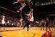 Miles Plumlee's controversial block on LeBron James helped the Nets craft a 4-0 record against the Heat this season.
