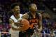 FORT WORTH, TX - FEBRUARY 24: Marcus Smart #43 of the Oklahoma State Cowboys drives to the basket against the TCU Horned Frogs on February 24, 2014 at Daniel-Meyer Coliseum in Fort Worth, Texas. (Photo by Cooper Neill/Getty Images)