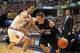Dec 15 2012; Indianapolis, IN, USA; Butler Bulldogs guard Rotnei Clarke (15) drives to the basket against Indiana Hoosiers guard Will Sheehey (0) at Bankers Life Fieldhouse. Butler defeats Indiana in overtime 88-86. Mandatory Credit: Brian Spurlock-USA T