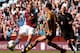 BIRMINGHAM, ENGLAND - MAY 03: Jordan Bowery of Aston Villa fires in a shot during the Barclays Premier League match between Aston Villa and Hull City at Villa Park on May 3, 2014 in Birmingham, England. (Photo by Ross Kinnaird/Getty Images)