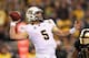 GLENDALE, AZ - JANUARY 01: Quarterback Blake Bortles #5 of the UCF Knights throws a pass during the Tostitos Fiesta Bowl against the Baylor Bears at University of Phoenix Stadium on January 1, 2014 in Glendale, Arizona. (Photo by Christian Petersen/Gett