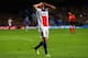LONDON, ENGLAND - APRIL 08: Edinson Cavani of PSG reacts after missing a chance on goal during the UEFA Champions League Quarter Final second leg match between Chelsea and Paris Saint-Germain FC at Stamford Bridge on April 8, 2014 in London, England. (P